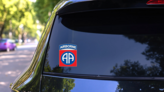Army 82Nd Airborne Division Die-Cut Sticker on a Rear Car Window (New) example