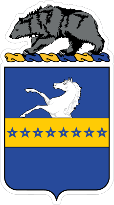 Army 8Th Cavalry Regiment Coat Of Arms Sticker