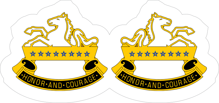 Army 8Th Cavalry Regiment Distinctive Unit Insignia Sticker