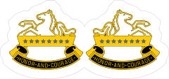 Army 8Th Cavalry Regiment Distinctive Unit Insignia Sticker