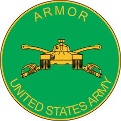 Army Armor Branch Plaque Sticker