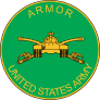 Army Armor Branch Plaque Sticker