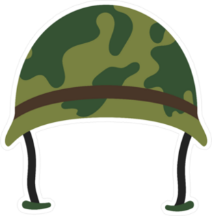 Army Helmet Icon Sticker