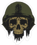 Army Helmet Skull Sticker