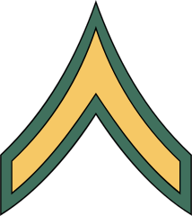 Army Rank E-2 Private Sticker