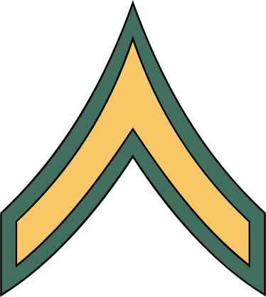 Army Rank E-2 Private Sticker