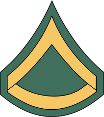 Army Rank E-3 Private First Class Sticker