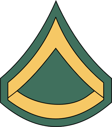 Army Rank E-3 Private First Class Sticker