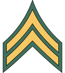 Army Rank E-4 Corporal  Sticker
