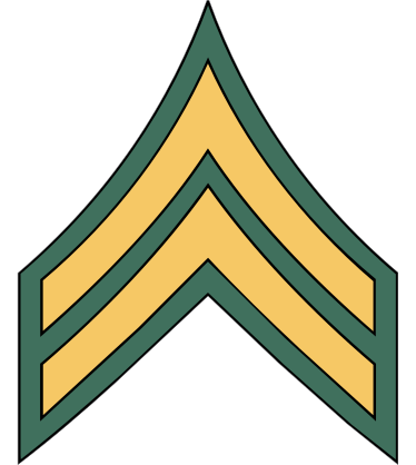 Army Rank E-4 Corporal  Sticker