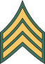 Army Rank E-5 Sergeant Sticker