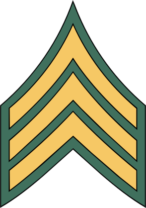Army Rank E-5 Sergeant Sticker