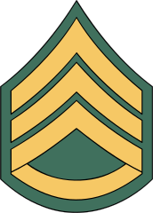 Army Rank E-6 Staff Sergeant Sticker