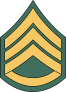 Army Rank E-6 Staff Sergeant Sticker
