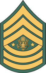 Army Rank E-9 Sergeant Major Of The Army  Sticker