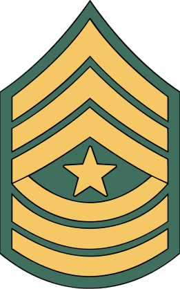Army Rank E-9 Sergeant Major Sticker
