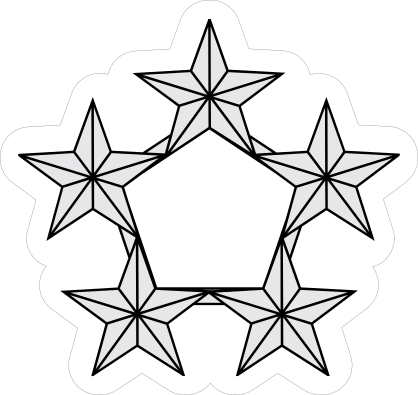 Army Rank O-10 General Of The Army Sticker