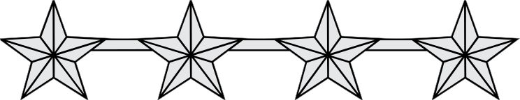 Army Rank O-10 General  Sticker