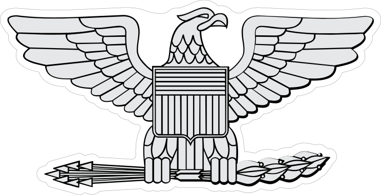 Army Rank O-6 Colonel Sticker