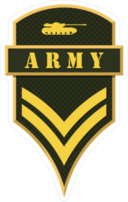 Army Rank Patch With Chevrons Sticker