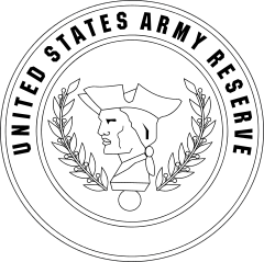 Army Reserve Seal Black And White Sticker