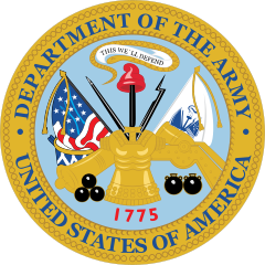 Army Seal Department Of The Army Sticker