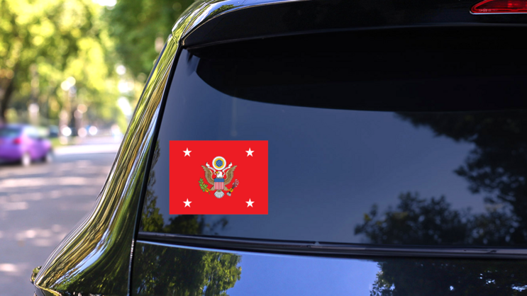 Army Us Secretary Of The Army Flag Sticker on a Rear Car Window (New) example