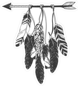Arrow And Feathers Talisman Sticker