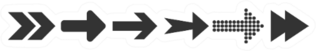 Arrow Icon Set Sticker