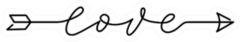Arrow Love Script Sticker