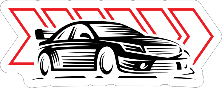 Arrow Racing Car Sticker