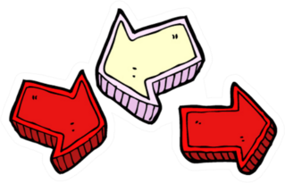 Arrow Set Cute Cartoons Sticker