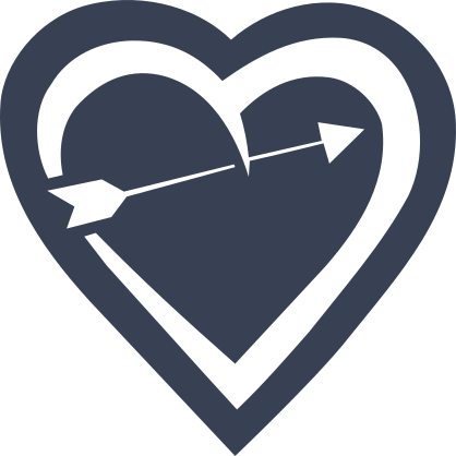 Arrow Through Heart Sticker
