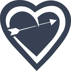 Arrow Through Heart Sticker