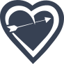 Arrow Through Heart Sticker