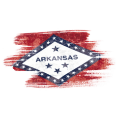 Art Brush Watercolor Painting Of Arkansas Flag Sticker