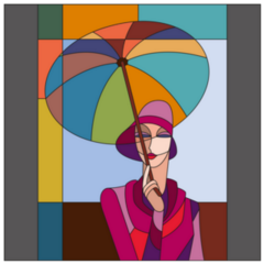 Art Deco 1920s Colored Geometric Pattern Sticker