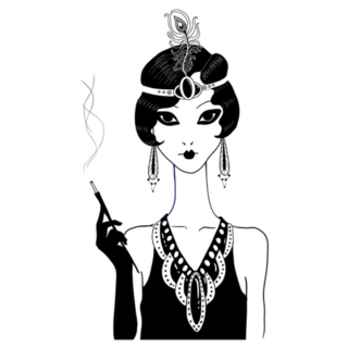 Art Deco 20s Girl Sticker