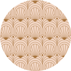 Art Deco Pink Egyptian Pattern Sticker