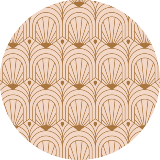 Art Deco Pink Egyptian Pattern Sticker