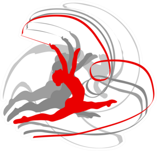 Art Gymnastics With Ribbon Sticker