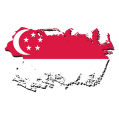 Art Illustration Singapore Map Sticker