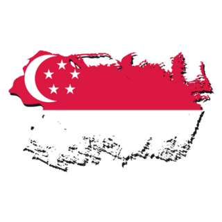 Art Illustration Singapore Map Sticker