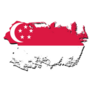 Art Illustration Singapore Map Sticker