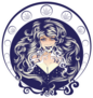 Art Nouveau Smoking Girl Sticker