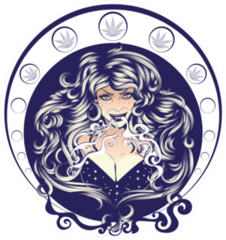 Art Nouveau Smoking Girl Sticker