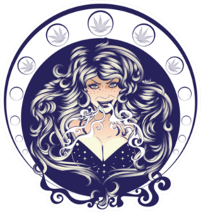 Art Nouveau Smoking Girl Sticker