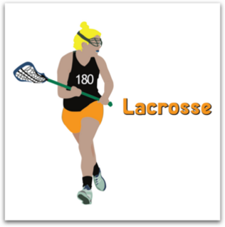 Art Of Women Lacrosse Player Sticker