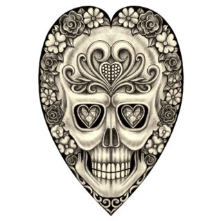 Art Skull Day Of The Dead New Mexico Illustration Sticker