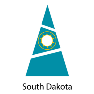 Art South Dakota Flag Christmas Tree Sticker
